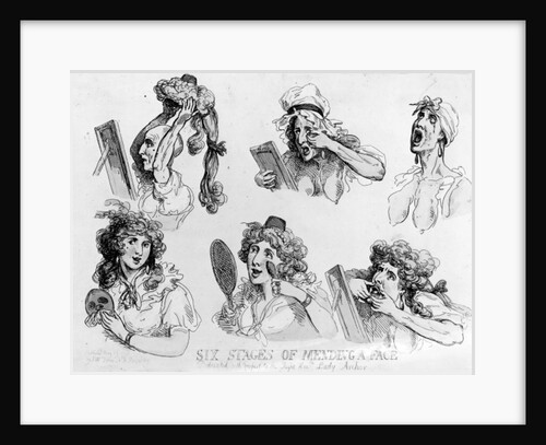 Six Stages of Making a Face by Thomas Rowlandson