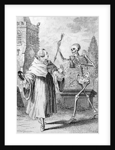 Frontispiece of 'Select Epitaphs' by William Toldervy by Thomas Worlidge