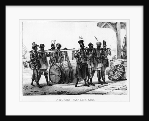 Negres Cangueiros - Black Porters carry a Cask by Jean Baptiste Debret