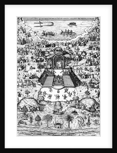 View of Mexico City from 'Rhetorica Christiana', by Didacus Valades, printed in 1579 by Italian School