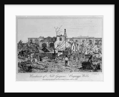 Residence of Nell Gwynne, Bagnigge Wells, published in 1844 by Charles John Smith