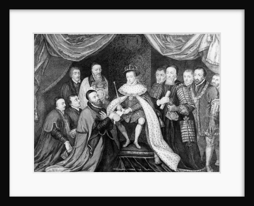 Edward VI granting the Charter for Bridewell Hospital to Sir George Barnes in 1553 by George Vertue