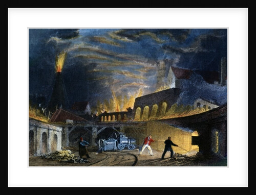 Lymington Iron Works on the Tyne, 1835 by Thomas Allom