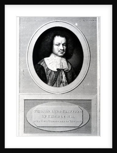 Thomas Clifford, 1st Baron Clifford of Chudleigh, engraved by Edward Scriven, 1820 by Samuel (after) Cooper