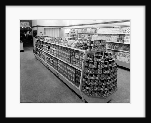 Soup aisle, Woolworths store, 1956 by English Photographer