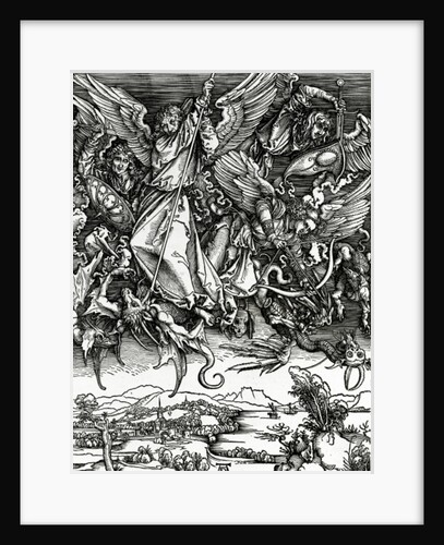 St. Michael fighting the Dragon, 1498 by Albrecht Dürer or Duerer