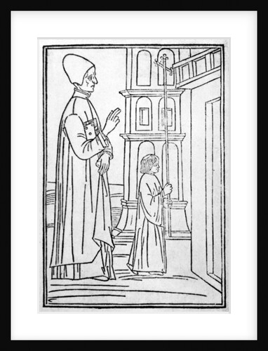 Lorenzo Giustiniani, frontispiece to 'Doctrina della Vita Monastica', 1494 by Italian School