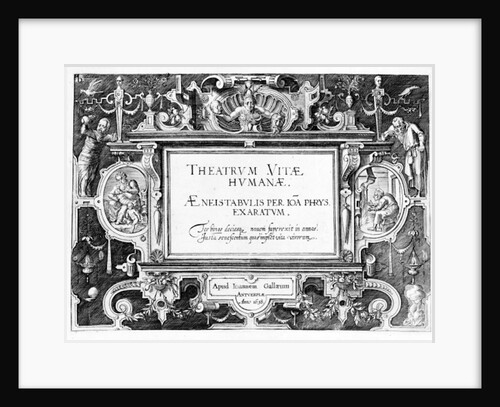 Title-page for 'Theatrum Vitae Humanae' by Hans (after) Vredeman de Vries