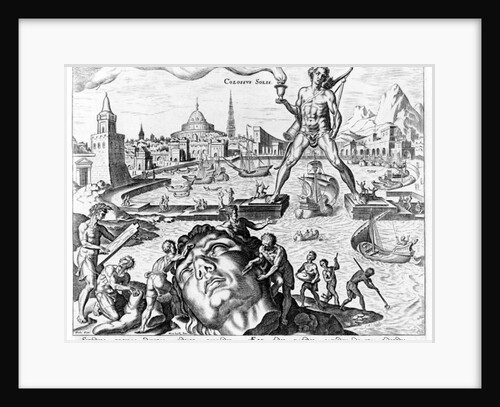 The Colossus of Rhodes, plate 4 from The Eight Wonders of the World, engr. Philips Galle, 1572 by Maerten van Heemskerck