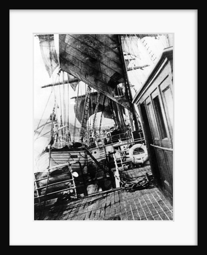 Onboard a Sailing Ship in Rough Seas by English Photographer
