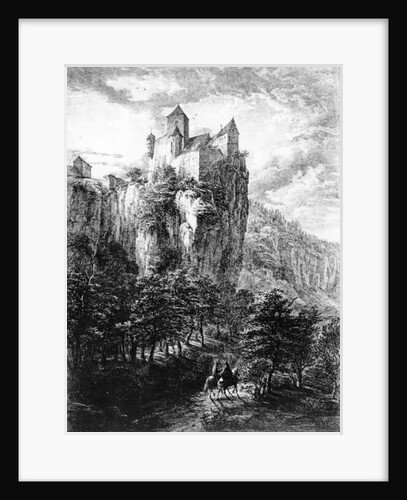 Schloss Prunn in Altmuhlthal, print by Friedrich Wilhelm Bollinger, 1818 by Domenico Quaglio (after)