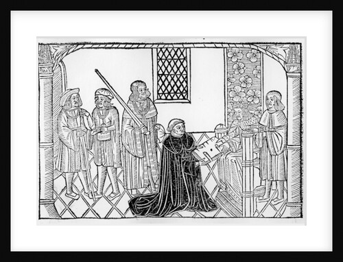 Earl Rivers presents his book to Edward IV by English School