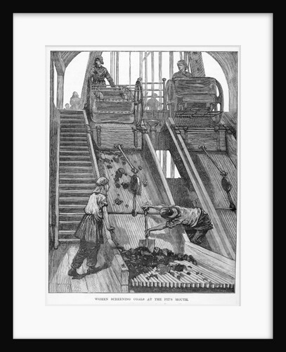 Women Screening Coals at the Pit's Mouth, image from 'The Wonderland of Work' by Clara L. Mateaux, published 1884 by Cassell & co., New York by American School
