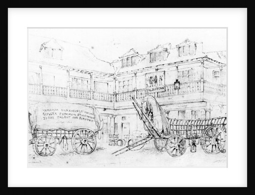 Inn Yard of the Talbot Inn, Southwark, 1810 by George Sidney Shepherd