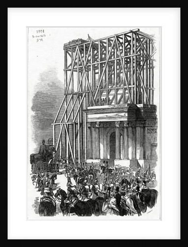 Arrival of the Wellington Statue at the Arch by Ebenezer Landells