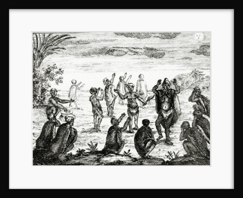 The Hottentots Worship the Moon by English School