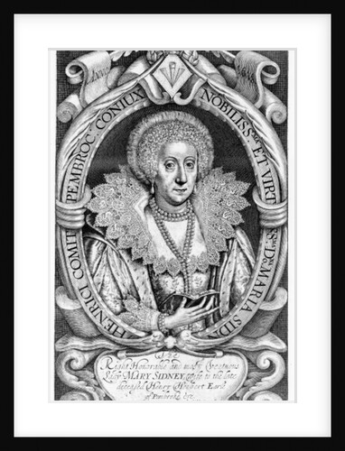 The Right Honorable and most Vertuous Lady Mary Sidney, wife to the late deceased Henry Herbert, Earl of Pembroke &c. by Simon de Passe