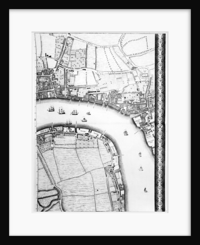 A Map of Limehouse and Rotherhithe, London, 1746 by John Rocque
