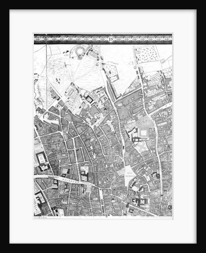 A Map of Clerkenwell, City of London, 1746 by John Rocque