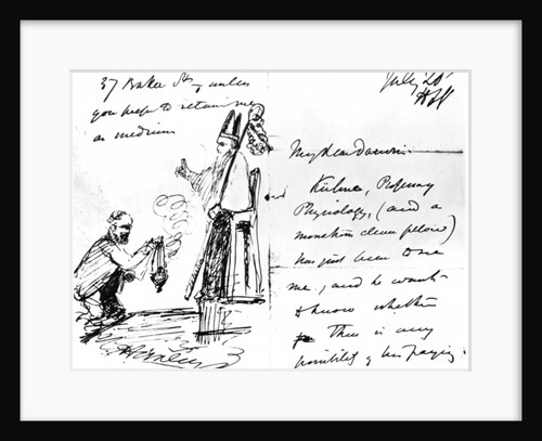 A letter from Thomas Henry Huxley to Charles Darwin, with a sketch of Darwin as a bishop or saint, July 20th, 1868 by Thomas Henry Huxley