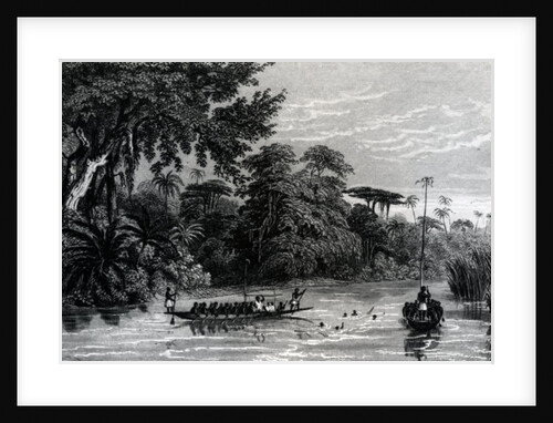 Canoes on the Niger River by English School