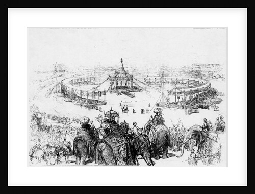 General bird's-eye view of the Imperial Durbar at Delhi, published in the Illustrated London News 10 Februrary 1877 by English School