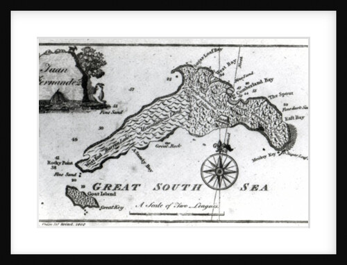 A Map of the Island of Juan Fernandez by English School
