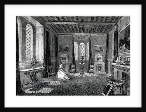 Lansdown Tower - The Scarlet Drawing-Room, published in 'The Illustrated London News', 1845 by English School