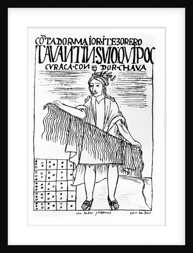 Chief accountant and treasurer, Tawantin Suyu Khipuq Kuraka, keeper of the khipu by Felipe Huaman Poma de Ayala