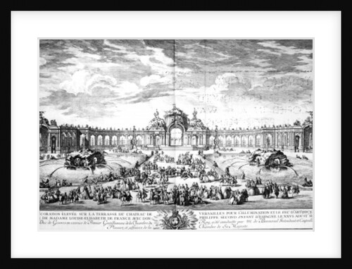 Perspective view of the terrace at Versailles on the occasion of the marriage of Louise Elisabeth of France with Philip of Spain in 1739 by Charles Nicolas II Cochin