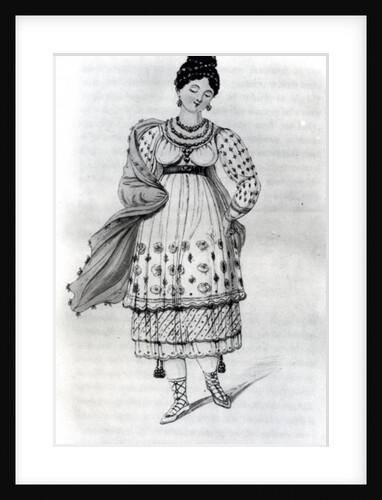A lady of Lima in her wedding dress by English School