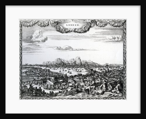 The Great Fire of London by English School