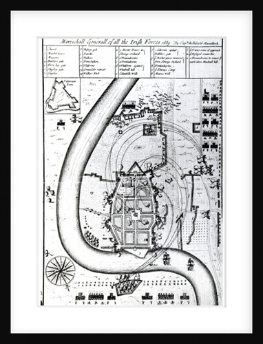 Londonderry Beseiged by General Hamilton and Conrad de Rosen, engraved by J. Sturt, 1689 by Captain Archibald (after) Maculloch