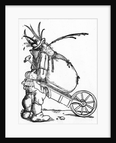 A Fat Man and a Wheelbarrow by Hans Weiditz