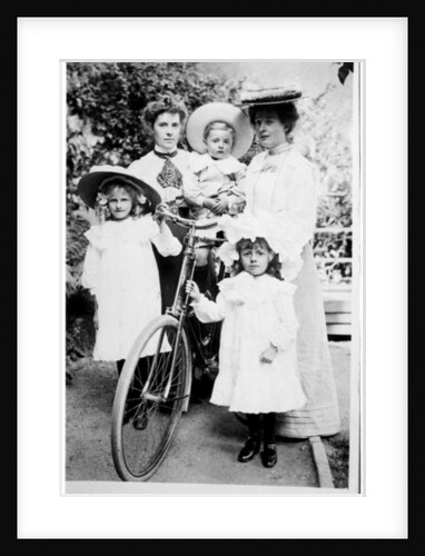 Family Group with Bicycle, c.1890s by English Photographer