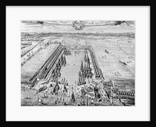 Howland Great Dock, near Deptford, c.1715-20 by J. (after) Badslade