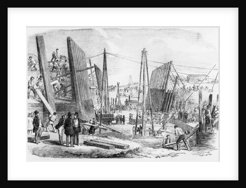 The New Victoria Dock Works, Plaistow Marches, published in 'The Illustrated London News' September 9 1854 by English School