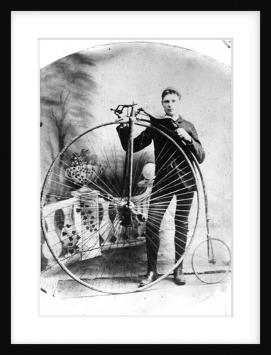 Young Man with a Penny-Farthing, c.1870s by English Photographer