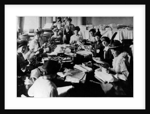 A sewing party at the Embassy in Russia during WWI by English Photographer