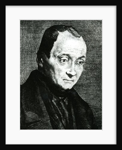 Auguste Comte, etched by Felix Bracquemond, 1851 by Joseph Benoit Guichard