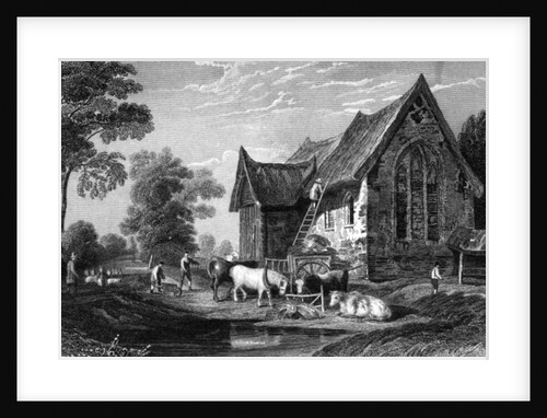 Coggeshall Abbey, Essex by William Henry Bartlett