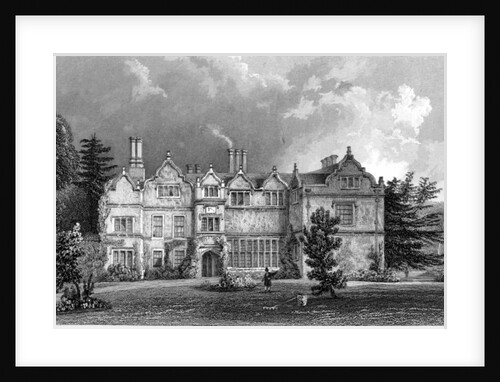 West Front of Spains Hall, Essex by William Henry Bartlett