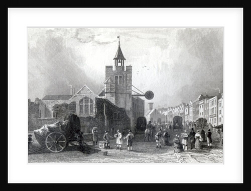 High St. with the Church of St. Nicholas, Colchester, Essex by William Henry Bartlett