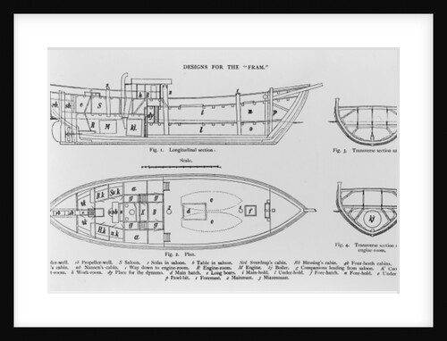 Designs for the 'Fram' by Norwegian School