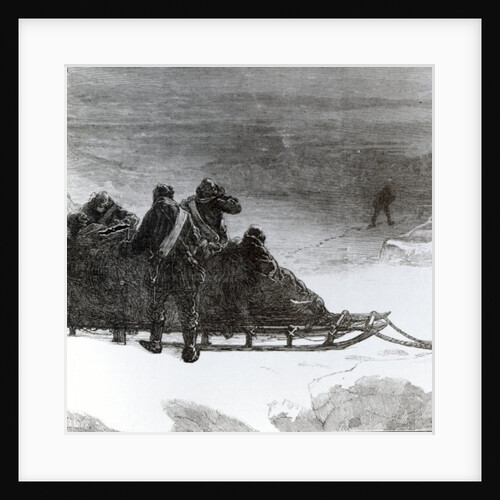 Lieutenant Parr setting off to bring help to the northern sledge party by English School