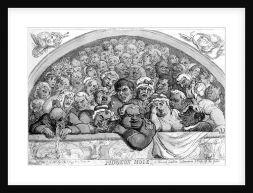 Pidgeon Hole - A Convent [sic] Garden contrivance to coop up the gods, 1811 by Thomas Rowlandson