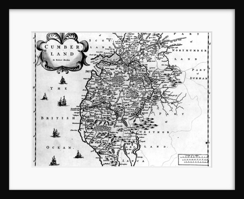 Map of Cumberland, c.1695 by Robert Morden