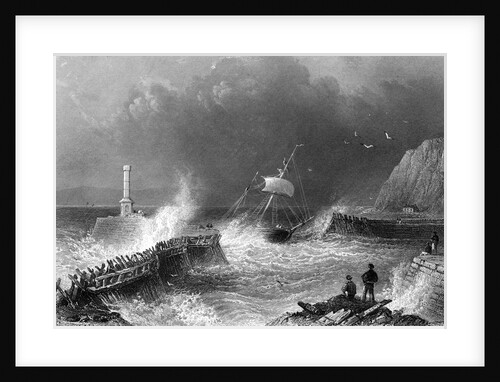 Mary-Port Pier, c.1840-50 by William Henry Bartlett