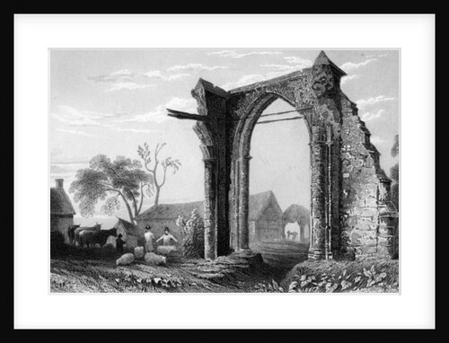 Remains of Bycknacre Priory, Essex, engraved by William Tombleson, 1832 by William Henry (after) Bartlett