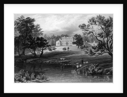Mistley Hall, Essex, engraved by John Carr Armytage, 1832 by William Henry (after) Bartlett